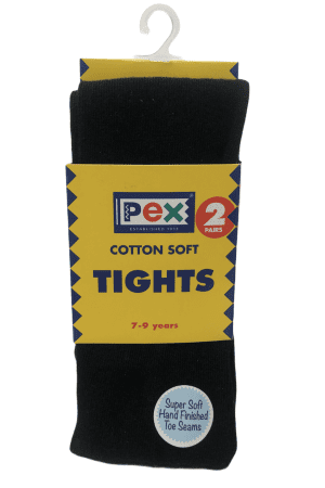 PEX Cotton Tights 2-Pack (BLACK)